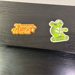Dutch Bros Turtle-y Awesome Sticker And Change The World Sticker